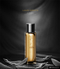 金色奢华高端化妆品广告丝带丝绸护肤品美容广告设计09模板平面设计