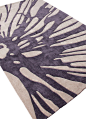 Hand-Tufted Floral Pattern Polyester Ivory/Purple Area Rug - modern - rugs - Jaipur Rugs Inc.