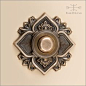 Davide bell button 56mm - antique bronze - Gothic inspired - Handcrafted by master artisans of Baltica Hardware in Europe. Custom Door Hardware.   Order yours from Baltica's E-shop or from authorized Baltica distributors