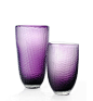 现代家居饰品摆件 紫色手工磨刻玻璃花瓶花器花盆花插