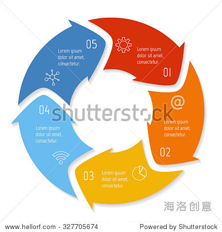 Vector round infogra...