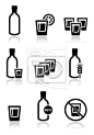 Vodka, strong alcohol icons set #图标#