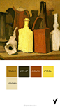 #经典配色# 一部《延禧宫略》顺带火了“莫兰迪色”，Giorgio Morandi是一位活跃于上个世纪的后印象派意大利画家，他的画作以高级灰配色闻名于世。