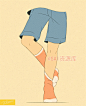 #SAI资源库# 动漫小男孩的腿及短裤的绘画参考。值得借鉴，转需~（画师：NOEYEBROW  ）