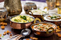 印度美食系列 - 美味可口的印度咖喱食物