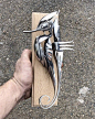 艺术家 Matt Wilson 利用回收金属餐具制作的雕塑作品~（Fb: Airtight Artwork）