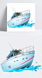 汽艇游轮|汽艇,游轮,轮船,卡通元素,手绘/卡通