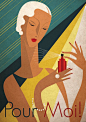 Art Deco Poster Vintage Bauhaus Print Vouge Fashion Perfume 1920s 1930s A3 Original Deisgn Vanity Fair Harpers Bazaar Modern Style via Etsy Posters Vintage, Art Deco Posters, Vintage Art, Poster Prints, Art Prints, Vintage Modern, Vintage Style, Old Poste
