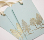 Gold embossed gift tags