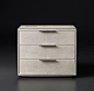 RH Modern Smythson Shagreen 26" Closed Nightstand...dove grey: 