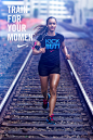 Nike+ Worn To Win : Nike+ Worn to Win is a series of posters showing you a dedicated female athlete that will do what ever it takes to win. The whole concept behind this idea is a female athlete waking up early in the morning to start her morning training