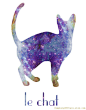 Cat I Galaxy Universe Vintage Fine Art Print by SymphonyOfStars