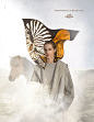Metamorphosis, an Hermes Story. “Zebra Pegasus” silk twill scarf. Hermès 2014 autumn-winter campaign. #hermes #silk