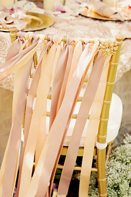 金色竹节椅,椅背装饰,