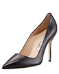 Manolo Blahnik BB Pointed Toe Pump, Black - Neiman Marcus