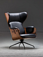 Executive office or swanky lounge swivel chair.: 