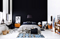 black bedroom wall | where the love is | Pinterest