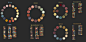 分享日本绘师まなあか设计制作的配色环，50种类别非常全面，炒鸡好看