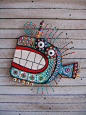 Twisted Fish 127  Found Object Wall Art by Fig Jam