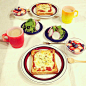 2013.1.31. #早餐# 杏仁豆腐肉酱和奶酪吐司