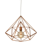 Himmeli Light Diamond Cage pendant Geometric Copper matte Chandelier Industrial Pink Gold Original Himmeli Art Panselinos