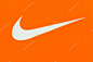 White Nike Logo on Orange Background, Nike, Inc. is an American multinational corporation that is engaged in the design, development, manufacturing and worldwide marketing and sales of footwear, apparel, equipment, accessories and services