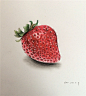 彩铅草莓手绘