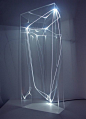 Permeable Space, 2006 (sculpture in plexiglass and optical fibers) by Carlo Bernardini