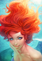 art,beautiful pictures,mermaid,artgerm