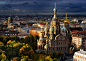 航拍圣彼得堡的壮丽景色