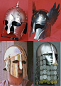 #绘画参考# 罗马骑士头盔盔甲、武士头盔素材 ​​​​