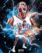 屌爆！NBA球星海报詹皇库里领衔 : 一组来自美国设计师画笔下的NBA球星海报，詹姆斯、杜兰特、库里、哈登全部不错过，还有乔丹的暴扣酷图，一起来看看：
