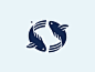 Fish mark food logotype animal minimalism geometry illustration design icon water sea fish logo mark