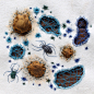 刺绣的蜘蛛网和蜘蛛，苏格兰刺绣艺人 Adam Pritchett 的“恶趣味” - 手工客，高质量的手工，艺术，设计原创内容分享平台