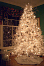 白色圣诞树 #客厅#