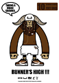 RUNNING HORNS_Character Design ( ~2010 ) : Original Designed by UpTeMPO.Make for TOY