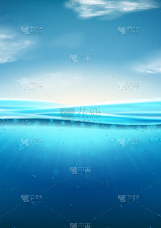 水下,海洋,太空,地形,深的,湿,在底端...