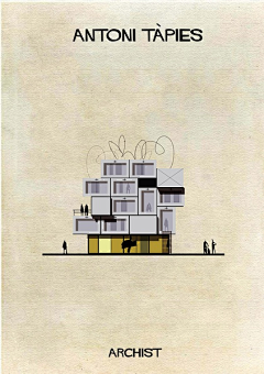 美璟设计中心采集到艺术家的建筑图谱