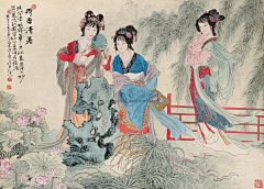 紫萌月采集到点墨中国：华三川人物绘画