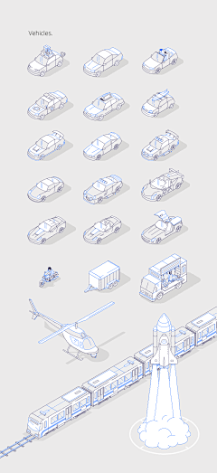 fonomi采集到【矢量插画】Isometric#3D2.5D#轴侧#建筑构成