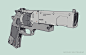 Prototype Revolver Sketch, Archie Whitehead : Portable energy based hand cannon.
The result of experimenting with 3D > 2D workflows, inspired mostly by the work of Elijah Mcneal. I Used Andrew Averkin’s awesome kitbash kit to block the gun out, then re
