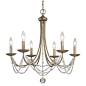 Golden Lighting 7644-6-GA Mirabella 6 Light Chandelier in Golden Aura