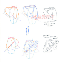 井绣采集到衣服褶皱画法