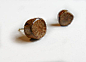 Barkless Oak Stud Earrings - Autumn Fall Fashion - Wood Jewelry - Rustic Woodland on Etsy, $12.00Wood Jewelry 木质首饰