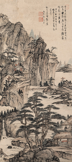 我爱设计·呵呵采集到绘画——国画（山水）