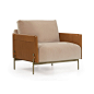 新款北欧轻奢设计师金属沙发皮布结合单双三人小户型组合客厅沙发-淘宝网