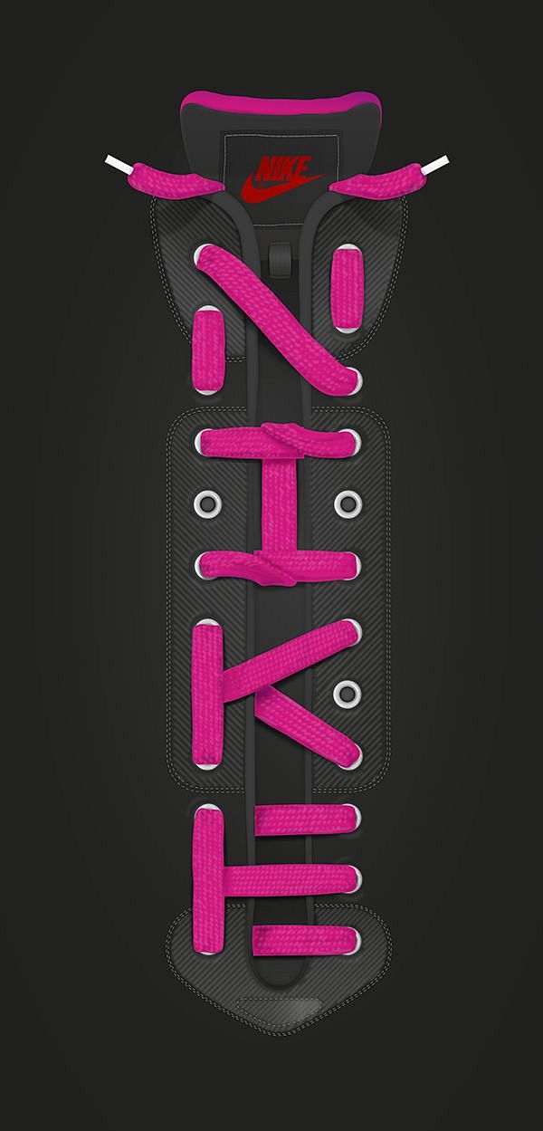 Nike laces lettering...