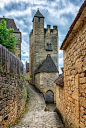 中世纪，城堡Beynac，法国