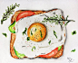 Food Watercolor Illustration by Erika Lancaster  