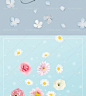 小清新春天鲜花花朵花瓣粉色背景海报PSD分层模版平面设计素材-淘宝网